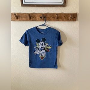 Disney Mickey Mouse Unisex Graphic T-Shirt -XSmall Blue-Used